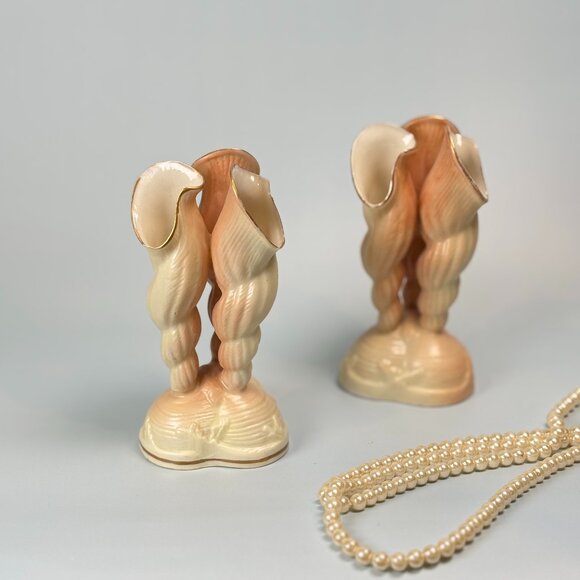 Royal Ivory Porcelain Deep Sea Sponge Sculptures Coastal or Nautical Home Decor - Picture 1 of 10